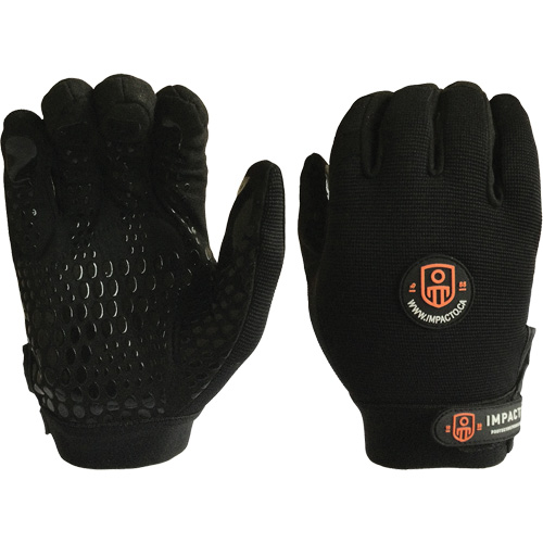 Mechanic Anti-Impact Gloves, 7/Small, Synthetic/Suede Palm, Elastic/Hook & Loop Cuff Cam Industrial