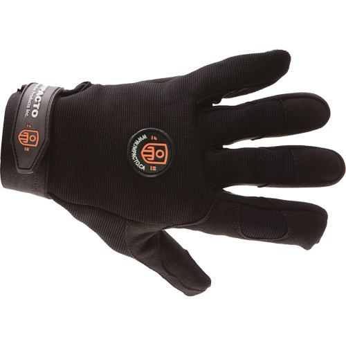 Mechanic Anti-Impact Gloves, 7/Small, Synthetic/Suede Palm, Elastic/Hook & Loop Cuff Cam Industrial