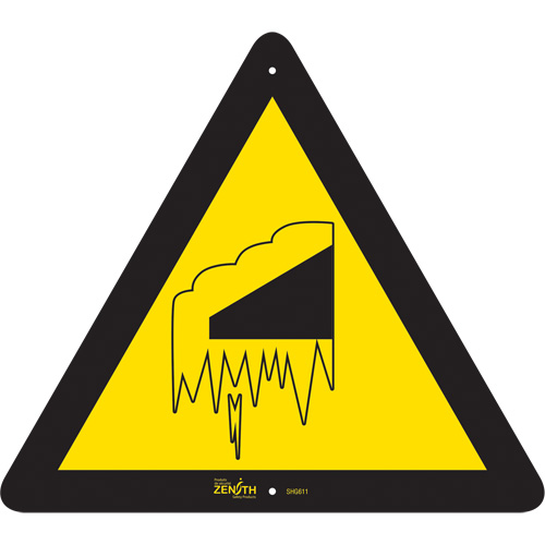 Falling Snow/Ice CSA Standard Safety Sign, 12" x 12", Aluminum, Pictogram Cam Industrial