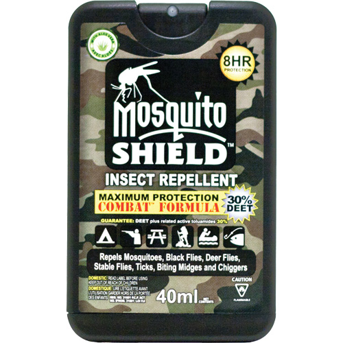 Pocket-Sized Mosquito Shield Insect Repellent, 30% DEET, Spray, 40 ml Cam Industrial