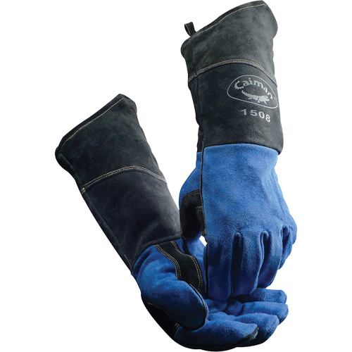 Caiman&reg; Welder's Gloves, Split Cowhide, Size Large Cam Industrial