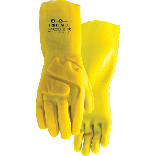 455 Triple Shot Cut-Resistant Gloves, Size Large, PVC, Nylon Inner Lining Cam Industrial