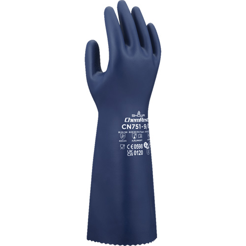 Gants r&eacute;sistants aux produits chimiques CN751, Taille Petit/7, 15" lo, Nitrile, 18 mils Cam Industrial
