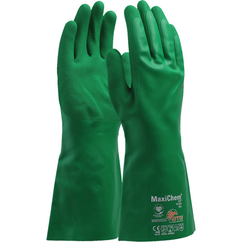 Gants r&eacute;sistants aux produits chimiques ATG MaxiChem Cut, Taille Petit, 14" lo, Nitrile Cam Industrial