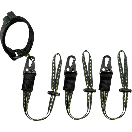 GearLink Wrist Lanyard with Interchangeable Ends, Fixed Length, Hook & Loop/Loop Cam Industrial