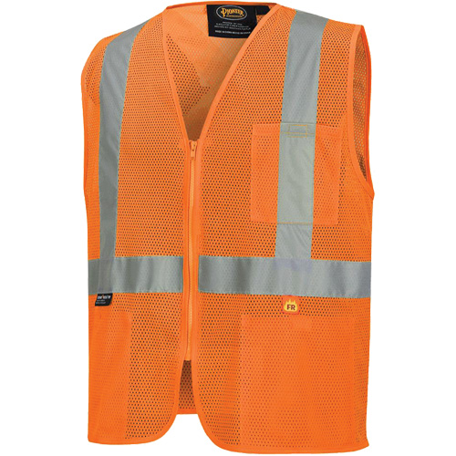 6943 Gilet de s&eacute;curit&eacute; &agrave; mailles ignifuge, Orange haute visibilit&eacute;, Petit, Polyester Cam Industrial