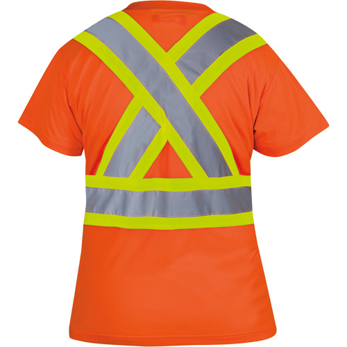 6948 T-shirt de s&eacute;curit&eacute; en il-de-perdrix pour femme, Polyester, T-petit, Orange haute visibilit&eacute; Cam Industrial