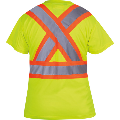 6949 T-shirt de s&eacute;curit&eacute; en il-de-perdrix pour femme, Polyester, T-petit, Jaune lime haute visibilit&eacute; Cam Industrial