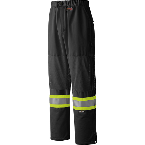 6003BKP Pantalon de s&eacute;curit&eacute; routi&egrave;re, Polyester, Petit, Noir Cam Industrial
