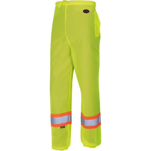 5670 Pantalon de s&eacute;curit&eacute; routi&egrave;re, Polyester, 2T-petit/T-petit, Jaune lime haute visibilit&eacute; Cam Industrial