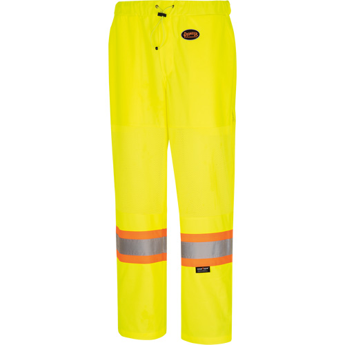 5999PW Pantalon de s&eacute;curit&eacute; routi&egrave;re pour femmes, Polyester, T-petit, Jaune lime haute visibilit&eacute; Cam Industrial