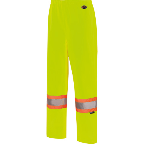 5629W Women's Waterproof Bib Pants, Polyester/Polyurethane, X-Small, High Visibility Lime-Yellow Cam Industrial