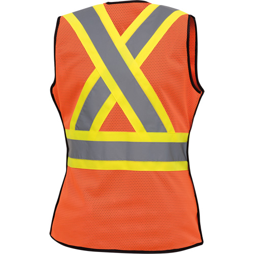 486 Veste de s&eacute;curit&eacute; d&eacute;tachable haute visibilit&eacute;, Orange haute visibilit&eacute;, T-petit, Polyester Cam Industrial