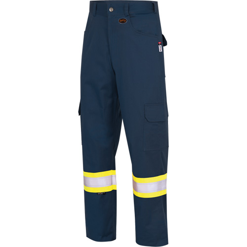 7764 Pantalons de s&eacute;curit&eacute; ignifuges et r&eacute;sistants aux arcs &eacute;lectriques &agrave; haute visibilit&eacute; 88/12 FR-Tech, 30, x 32, Bleu marin Cam Industrial
