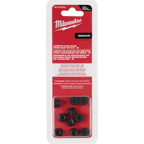 Ensemble d'embouts moyens pour bouchons d'oreilles de chantier Cam Industrial