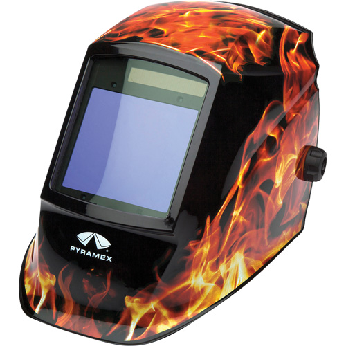 Leadhead&reg; Auto Darkening Welding Helmet, 3.8" L x 3.4" W View Area, 9 - 13 Shade Range Cam Industrial