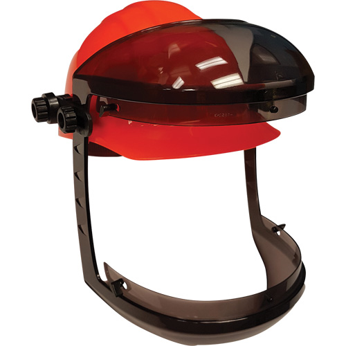 Visi&egrave;re Facetech avec attache pour casques de s&eacute;curit&eacute; &agrave; fentes, Suspension Rochet Cam Industrial
