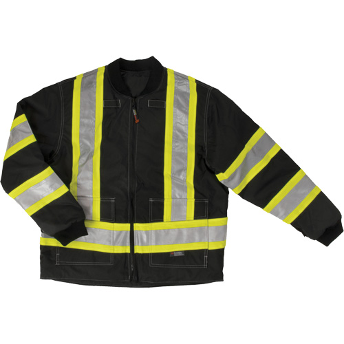 Manteau de s&eacute;curit&eacute; 4-en-1 en tissu ind&eacute;chirable, Polyester, Noir, T-petit Cam Industrial