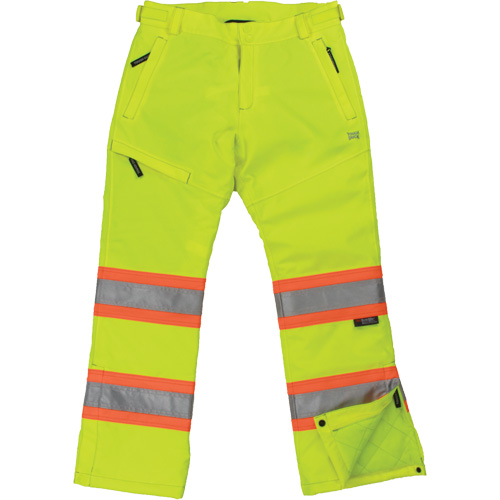Pantalon de s&eacute;curit&eacute; isolant et extensible pour femmes, Polyester, Petit, Jaune lime haute visibilit&eacute; Cam Industrial