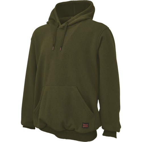 Water Repellent Fleece Pullover Hoodie, Men's, Small, Green Cam Industrial