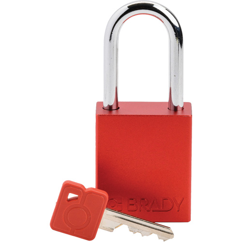 Lockout Padlock, Safety Padlock, Keyed Different, Aluminum, 1-1/2" Width Cam Industrial