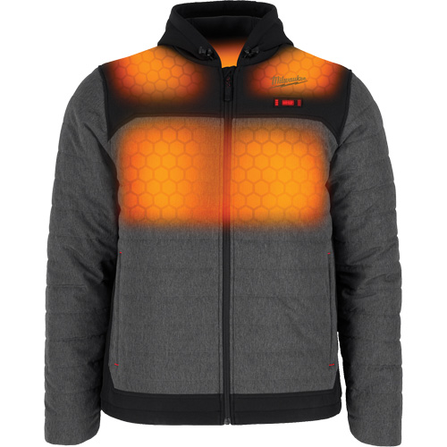 M12 Heated Quietshell Jacket with Battery, Men's, 2X-Large, Grey Cam Industrial