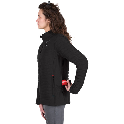 M12 Heated Axis Jacket with Battery, Women's, Medium, Black Cam Industrial