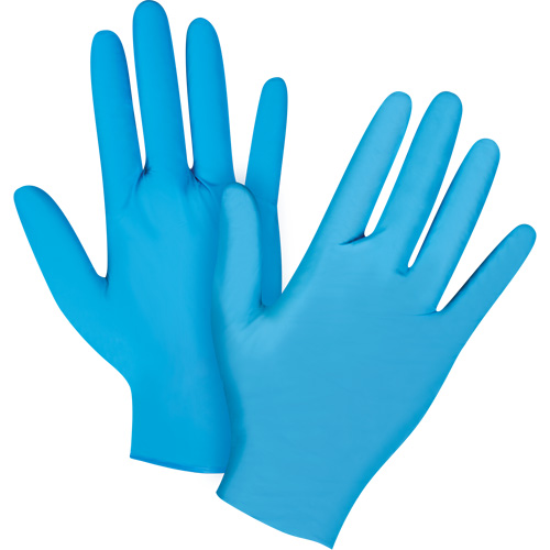 Emballages de gants jetables pour machine distributrice, Petit, Nitrile, 4,5 mils, Sans poudre, Bleu, Classe 2 Cam Industrial