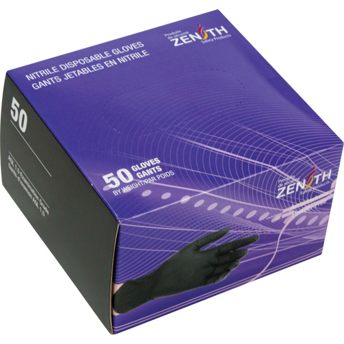 Vending Pack Disposable Gloves, X-Large, Nitrile, 5-mil, Powder-Free, Black, Class 2 Cam Industrial