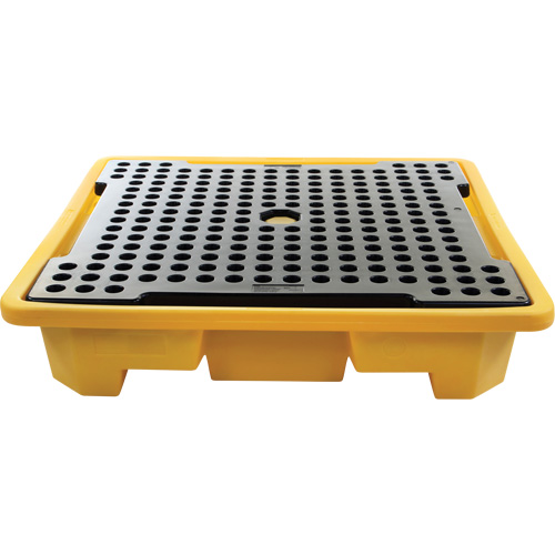 4-Drum Spill Pallet, 66 US gal. Spill Capacity, 57.5" x 57.5" x 12" Cam Industrial