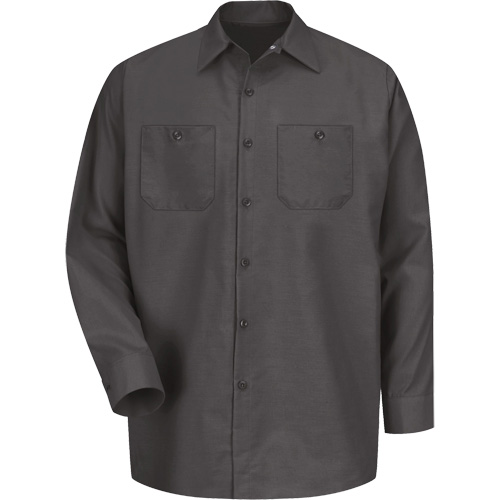 Chemise industrielle de travail &agrave; manches longues, Hommes, Moyen, Charbon Cam Industrial