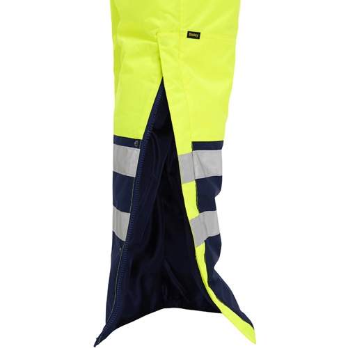 Bisley&reg; Extreme Cold Bib Overall, Polyester, Small, High Visibility Lime-Yellow Cam Industrial