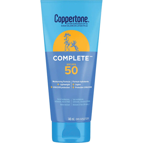 Protection solaire compl&egrave;te Coppertone, FPS 50, Lotion Cam Industrial