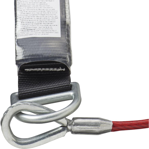 SA-5502-6 Longe &agrave; amortisseur de choc, 6', Point d'ancrage &agrave; Crochet d&eacute;chafaudage, Crochet mousqueton aux jambes, Acier galvanis&eacute; Cam Industrial