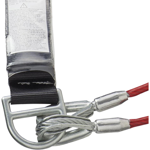 SA-55522-4 Longe &agrave; amortisseur de choc enduite de PVC, 4', Point d'ancrage &agrave; Crochet d&eacute;chafaudage, Crochet mousqueton aux jambes, Acier galvanis&eacute; Cam Industrial