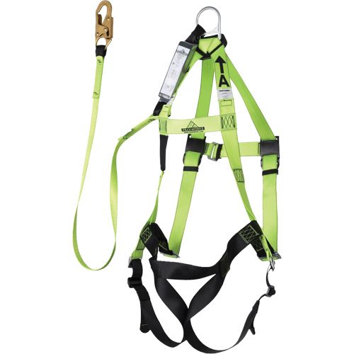 FBH-10000A6440-4 4' Class A Harness & Lanyard with 350 lbs. Capacity, Harness/Lanyard Combo Cam Industrial