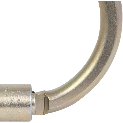 CP-04011-1 Zinc Plated Carabiner with 2" Gate Opening, Steel Cam Industrial