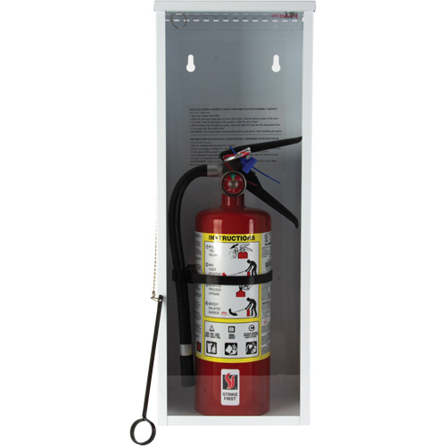 Light-Duty Fire Extinguisher Cabinet, 8" W x 22" H x 6" D Cam Industrial