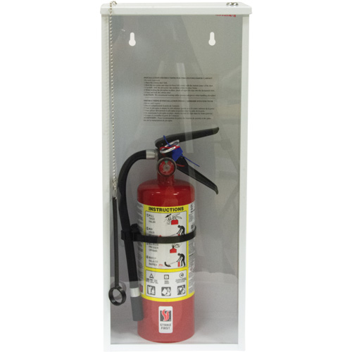 Light-Duty Fire Extinguisher Cabinet, 10" W x 24" H x 6" D Cam Industrial
