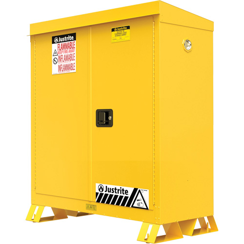 Outdoor Flammable Storage Cabinet, 30 gal., 2 Door, 43" W x 44" H x 18" D Cam Industrial