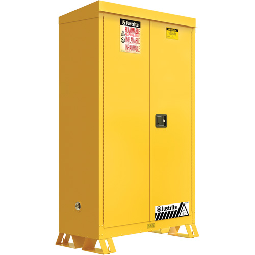 Outdoor Flammable Storage Cabinet, 45 gal., 2 Door, 43" W x 65" H x 18" D Cam Industrial
