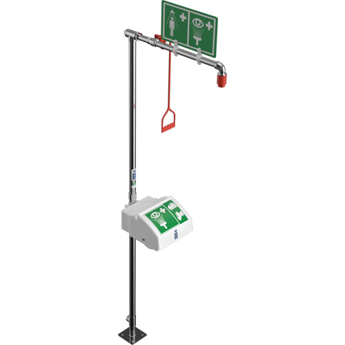 Combination Shower with Closed ABS Bowl & Bottom Inlet, Pedestal Cam Industrial