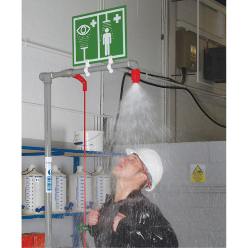 Combination Shower with Closed ABS Bowl & Top Inlet, Pedestal Cam Industrial