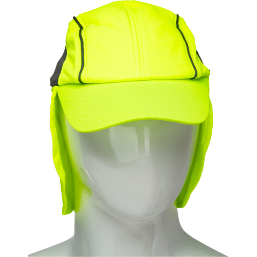 Cooling Hat with Neck Shade, Hi-Vis Lime Cam Industrial