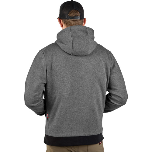 M12 Heated Hoodie with Battery, Men's, X-Large, Grey, Poly-Cotton Cam Industrial