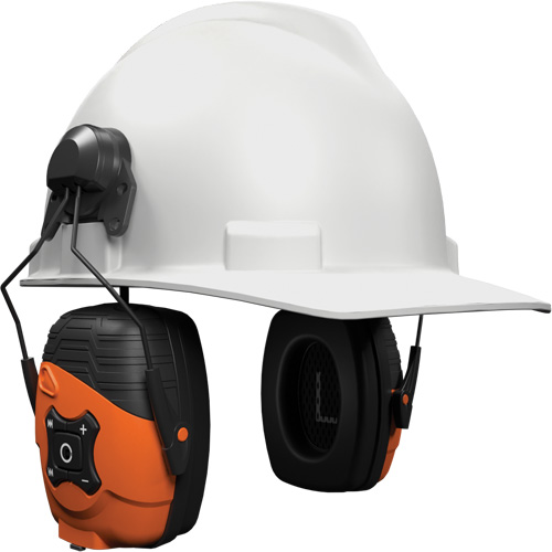 Safety Orange Link 2.0 Bluetooth Earmuffs, Cap Mount Style, 21 dB Cam Industrial