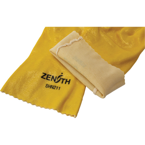 Gants &agrave; fini rugueux et r&eacute;sistants aux produits chimiques, Taille 9, 12" lo, PVC, Doublure en Interlock, 47-mil Cam Industrial