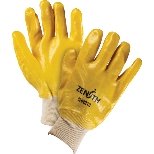 Rough-Finish Chemical-Resistant Gloves, Size 9, 10" L, PVC, Interlock Inner Lining, 47-mil Cam Industrial