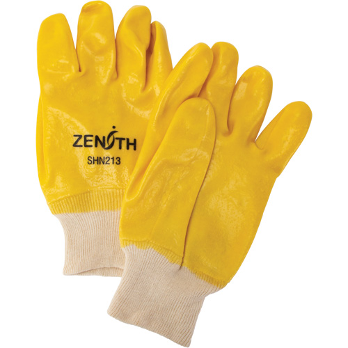 Rough-Finish Chemical-Resistant Gloves, Size 9, 10" L, PVC, Interlock Inner Lining, 47-mil Cam Industrial