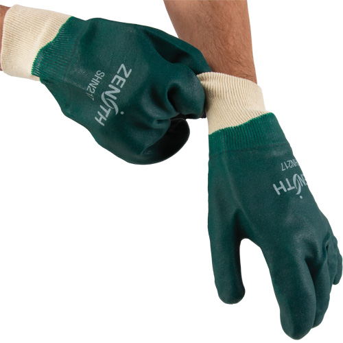 Gants verts &agrave; double enduit, 10" lo, PVC, Doublure en Jersey de coton, 70 mils Cam Industrial
